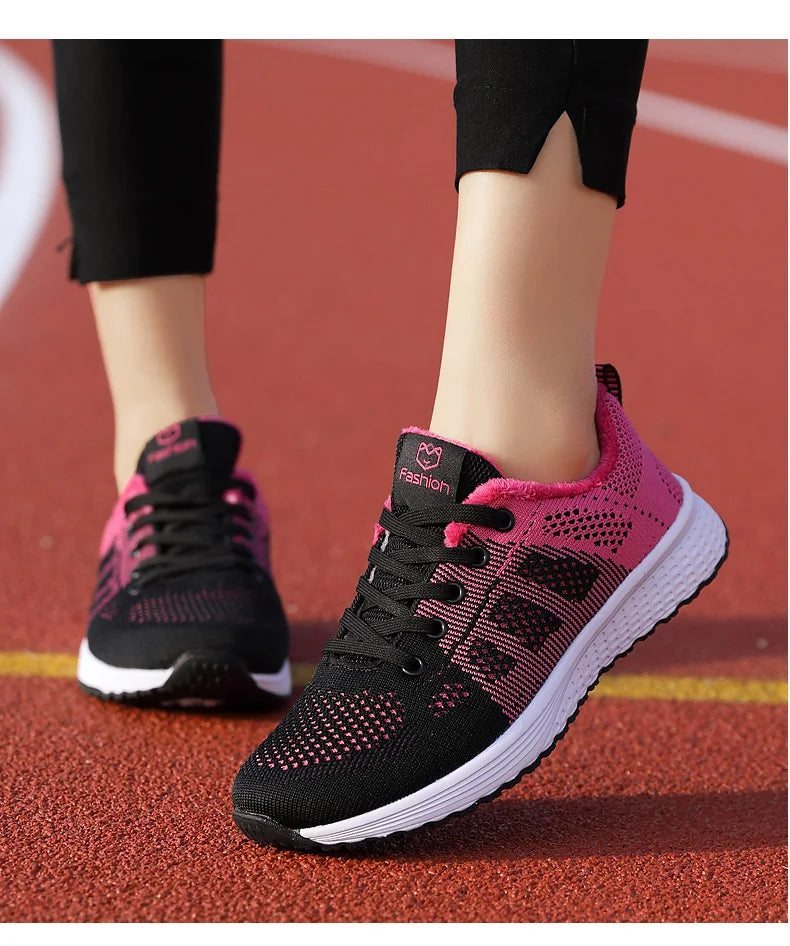 RBB Women’s Breathable Running Shoes – Lightweight Lace-Up Sneakers for Hard Court