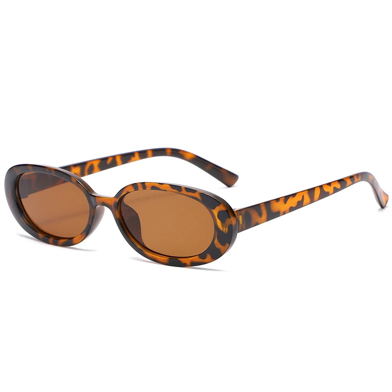 RBB 8-Piece Small Oval Vintage Sunglasses Set for Women – Retro UV400 Classic Shades