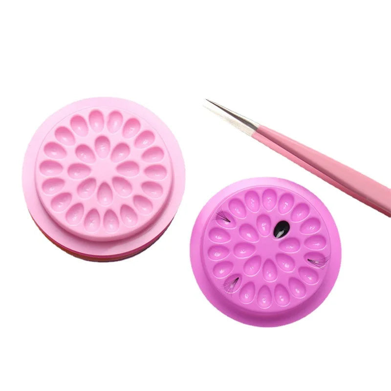 Eyelash Glue Holder Pads – 20/100pcs Adhesive Pallets for Extension Supplies