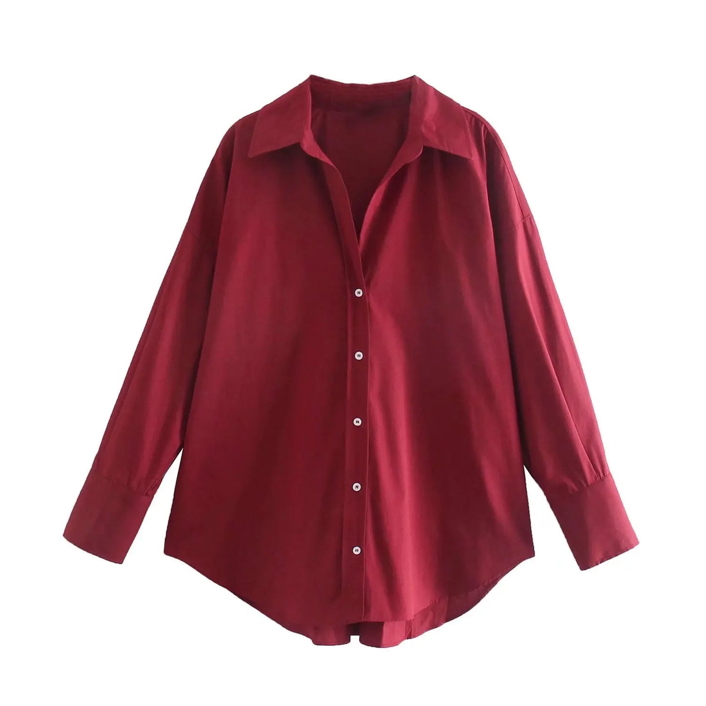 RBB Women's Multicolor Oversized Shirt – Long Sleeve Button-Up Streetwear Blouse (Summer Collection)