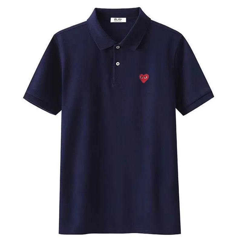 RBB Heritage Classic Embroidered Polo T-Shirt – Unisex Korean Style Cotton Summer Top