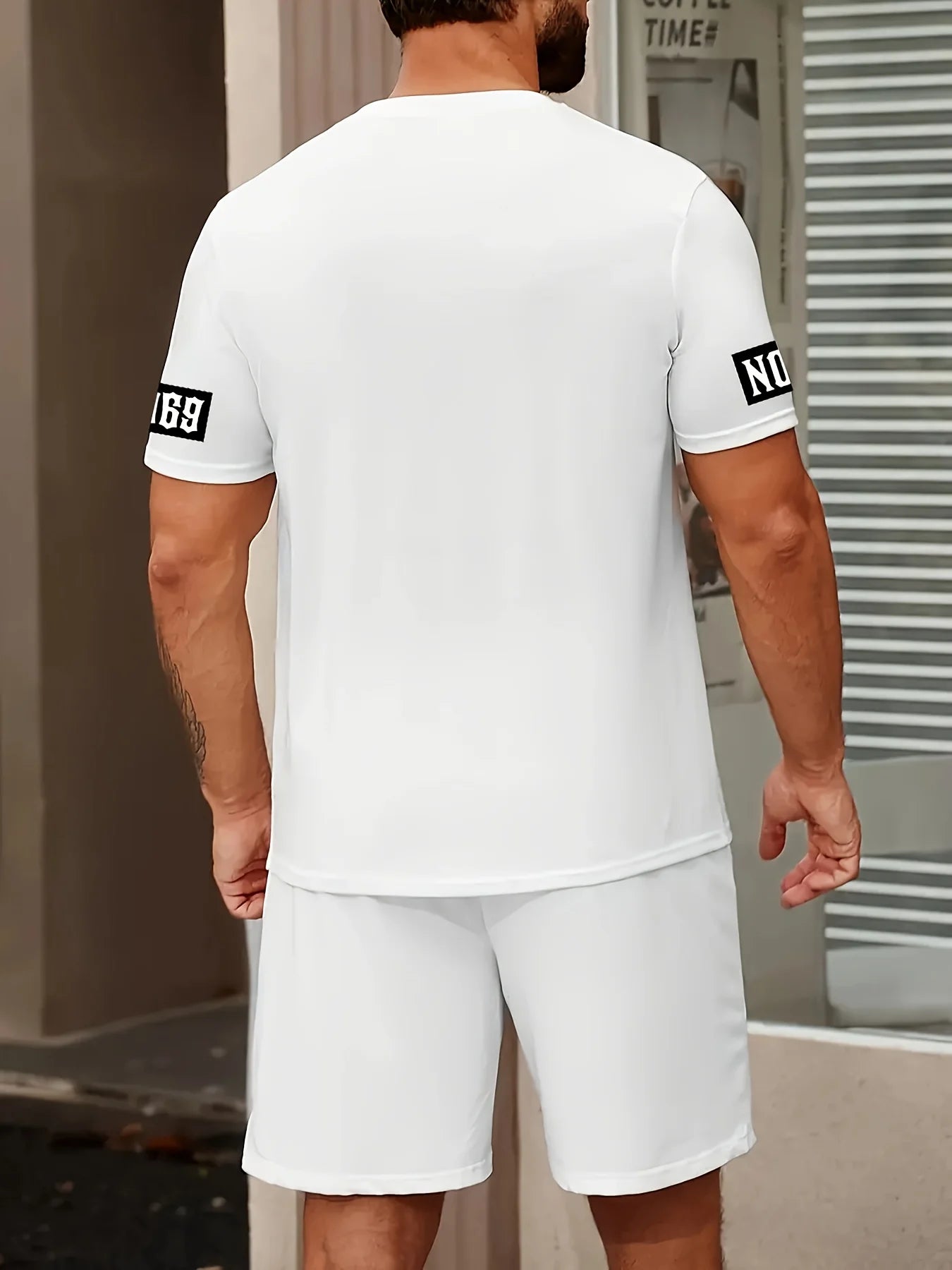 2025 RBB Men’s Summer Letter Print Casual Set – Short Sleeve T-Shirt & Shorts Sportswear Outfit