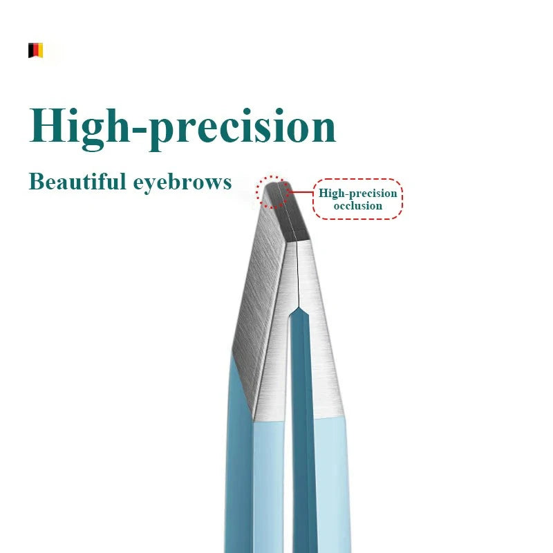 4Pcs Colorful Eyebrow Tweezers Set – Stainless Steel Slanted Hair Removal Tools
