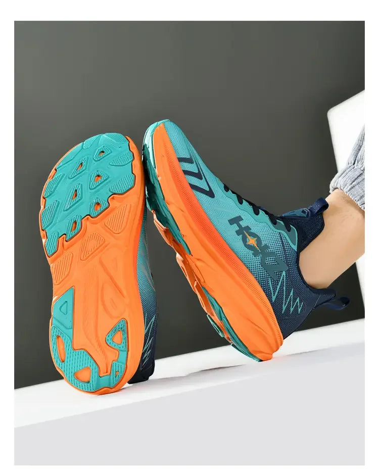 Men’s Breathable Mesh Running Shoes with Thick Soft Sole – High-Quality Outdoor Sports Sneakers