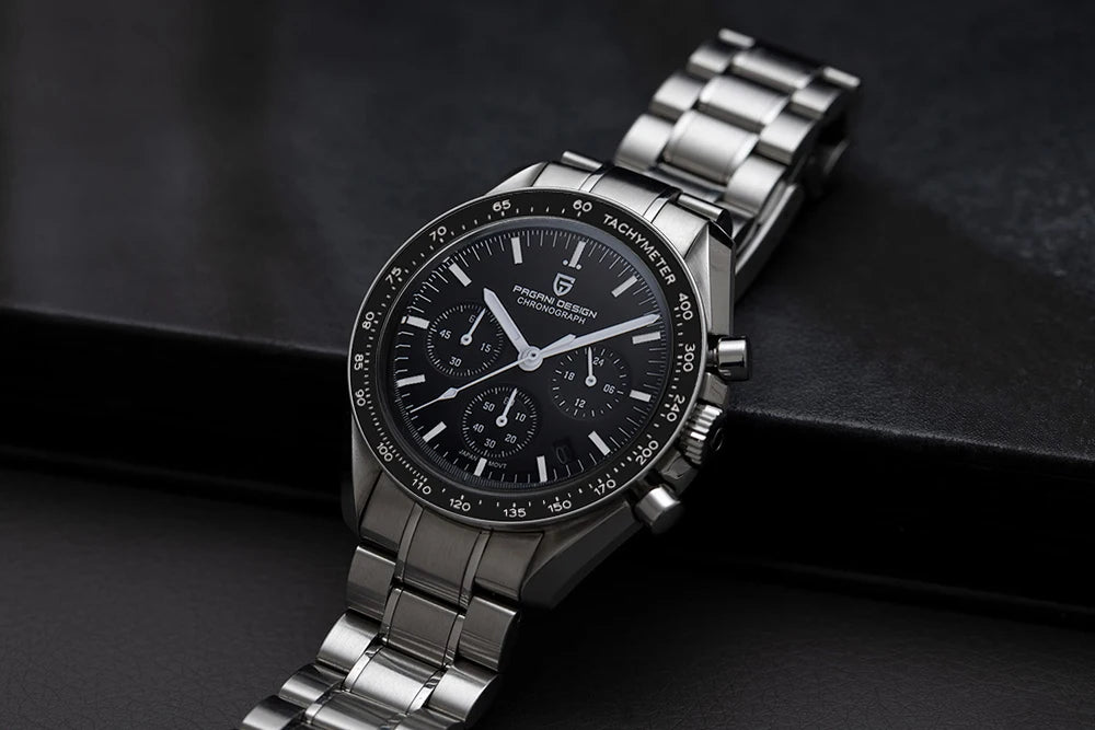 RBB 2025 DESIGN V5 Moon Men's Luxury Quartz Chronograph Watch – Waterproof Sport Stainless Steel Timepiece