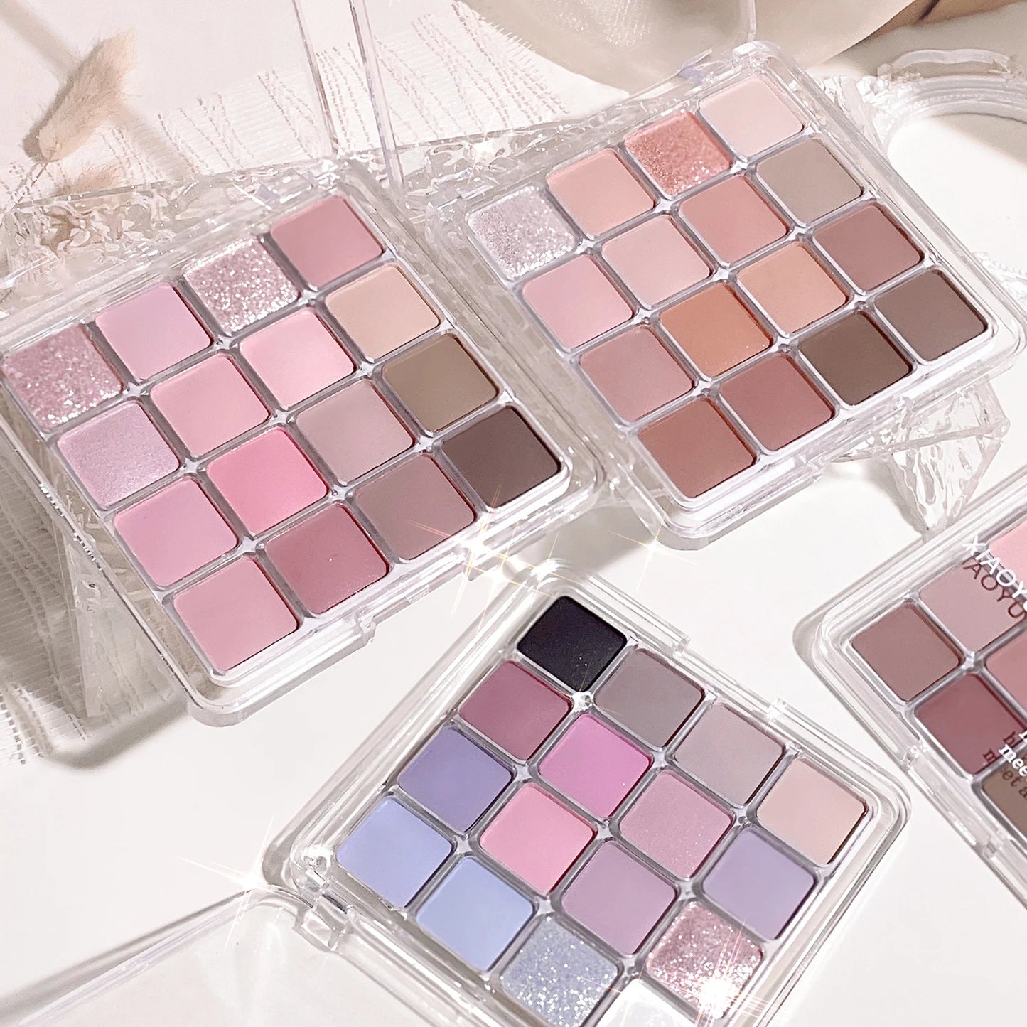 Sixteen-Color Sunset Magic Eye Shadow Palette – Pearlescent & Matte Earth Tones | Korean Makeup Essentials
