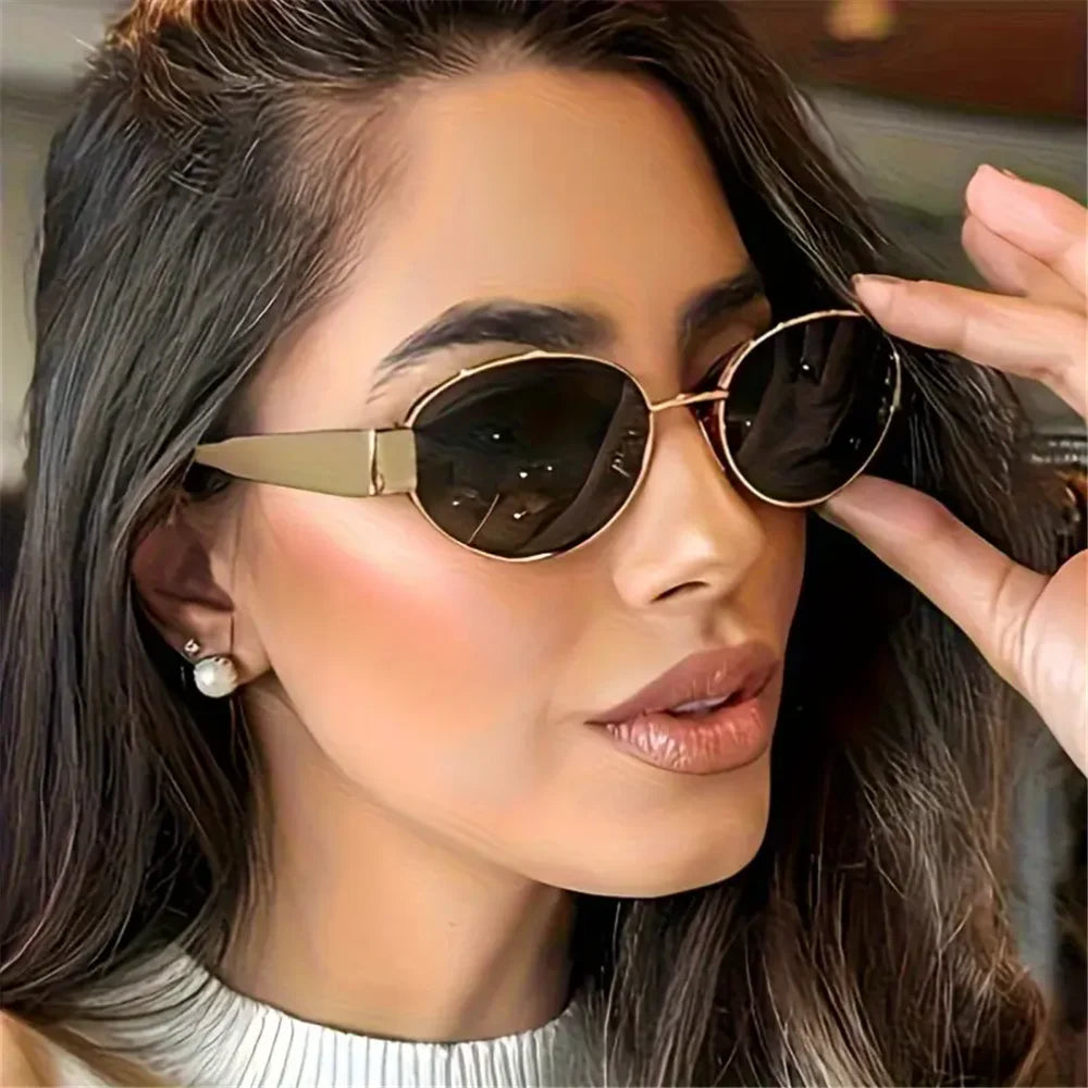 RBB Vintage Punk Round Sunglasses for Women (2PCS) | Retro Metal Frame | RBB Fashion Eyewear
