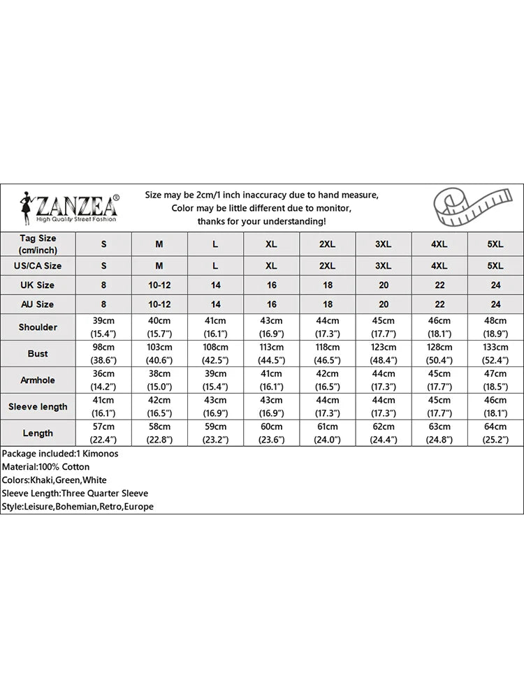 ZANZEA Women Fashion Hollow Out Embroidered Cardigan Shirts Autumn 2025 Elegant 3/4 Sleeve Kimonos Casual Holiday Cover-up Tops