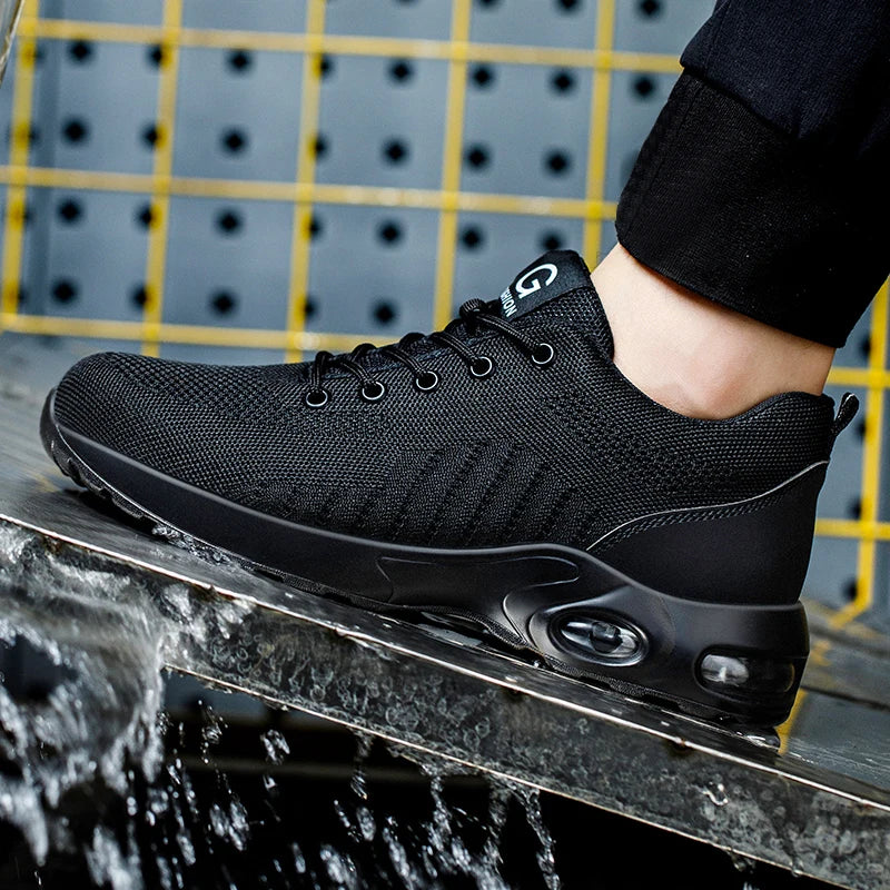 RBB Breathable Steel Toe Safety Shoes for Men & Women – Puncture-Resistant Work Sneakers