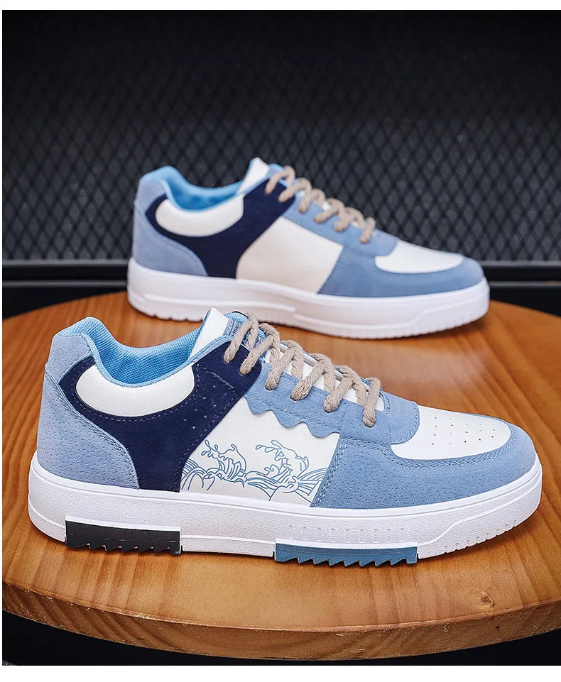 Men’s Breathable Lace-Up Sneakers – Lightweight Comfort for Everyday Wear