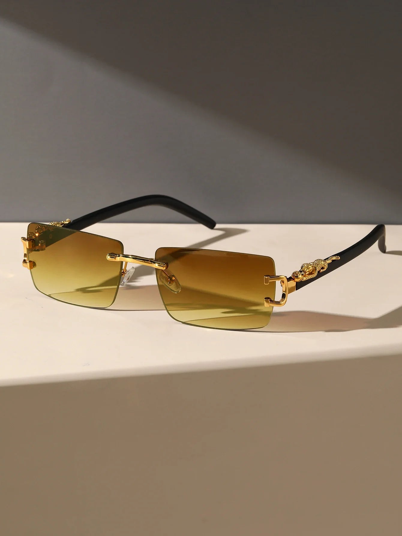 RBB Frameless Rectangular Fashion Sunglasses – Unisex Trendy Personalized Eyewear for Daily Wear