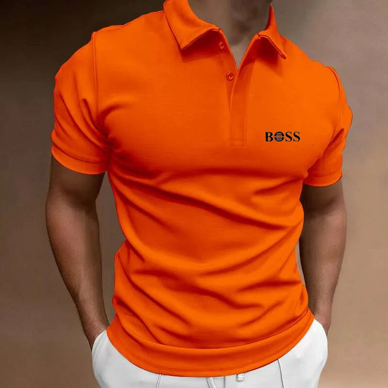 RBB 2024 Business Fashion Men's Luxury Polo Shirt – High-Quality Printed Quick-Dry Summer T-Shirt for Outdoor Fitness, Running & Golf