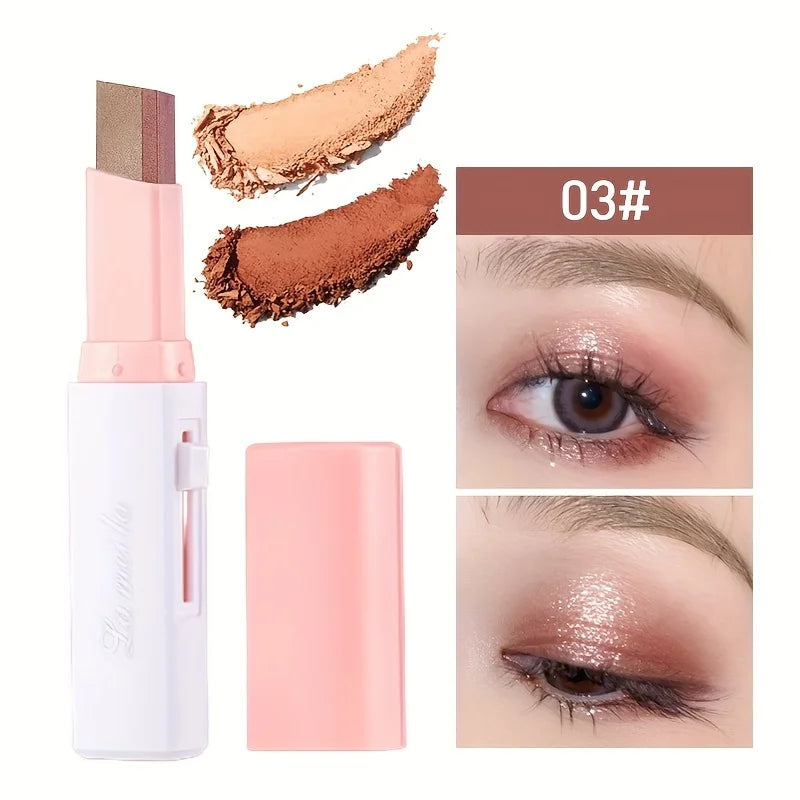 2-in-1 Pearly Highlighter & Eyeshadow Stick – Waterproof, Long-Lasting Glitter Eyeliner