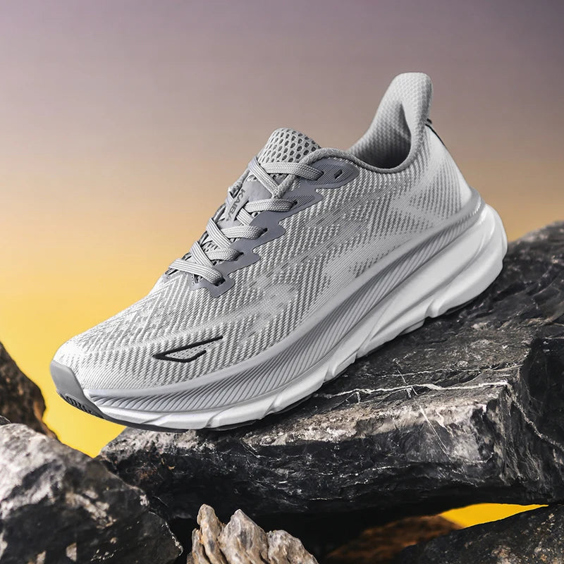 RBB Luxury Men’s Running Shoes – Breathable Mesh Cushioned Sneakers for Couples, Off-Road & Road Running Trainers