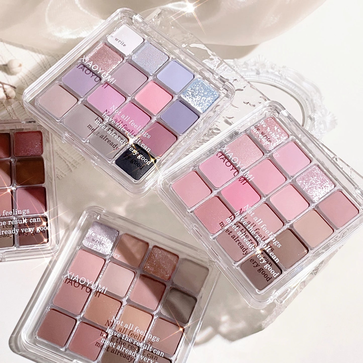 Sixteen-Color Sunset Magic Eye Shadow Palette – Pearlescent & Matte Earth Tones | Korean Makeup Essentials