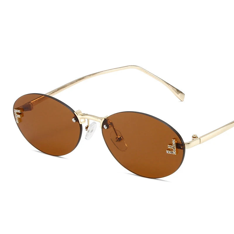 RBB Personalized Diamond F Sunglasses | Metal Frame & Hinges | Unisex