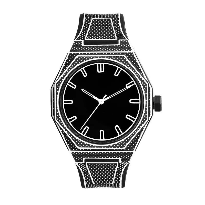 RBB Silicone Quartz Sport Watch – Comic Design, Anime Style, Classic