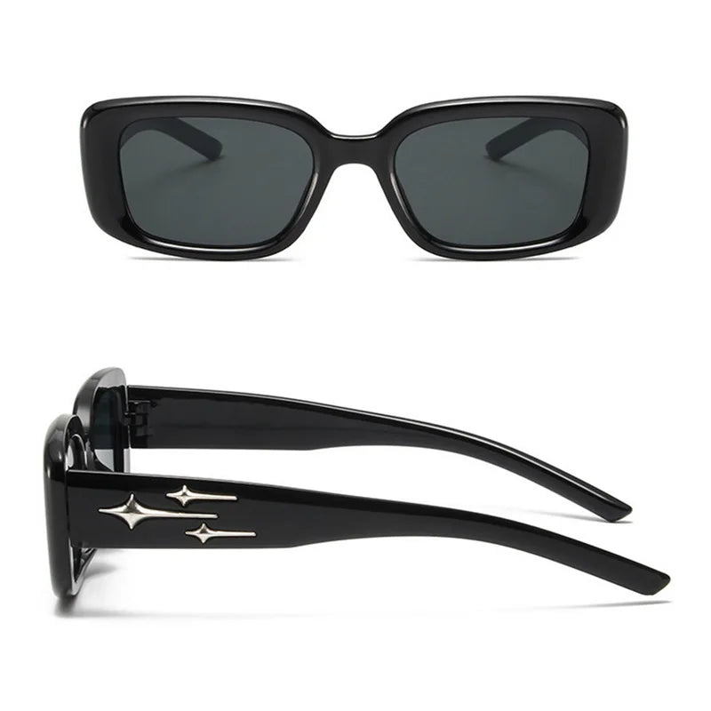 RBB Retro Y2K Small Square Cat Eye Sunglasses – Fashion Colorful Mirror Goggles for Women & Men | Sports & Punk Style