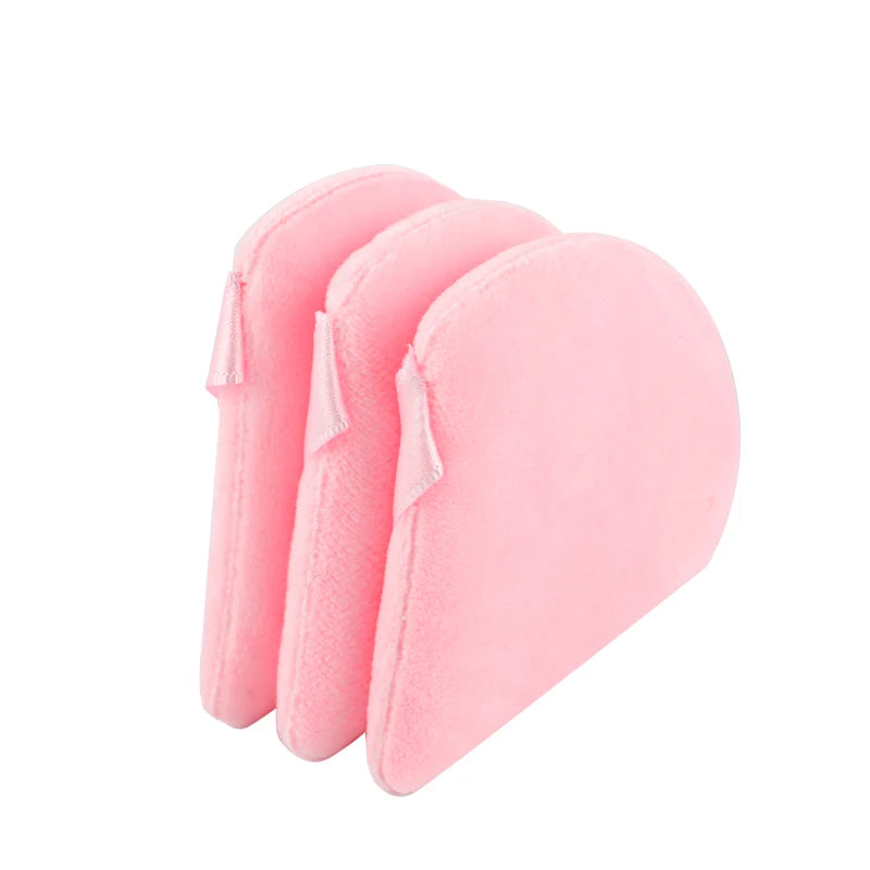 1/2/3/6Pcs Triangle Velvet Powder Puff – Reusable & Washable Makeup Sponges for Face & Eye