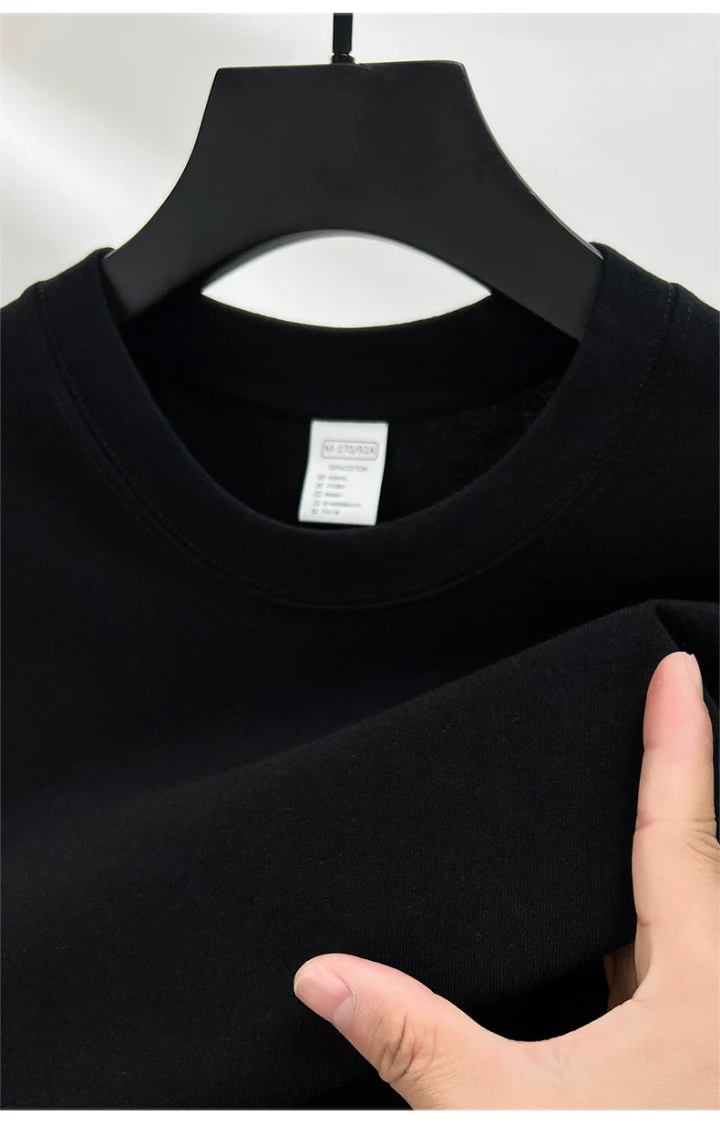 RBB Men’s 100% Pure Cotton Summer T-Shirt – High-End Fashionable Short Sleeve Round Neck, Breathable Half Sleeve Top