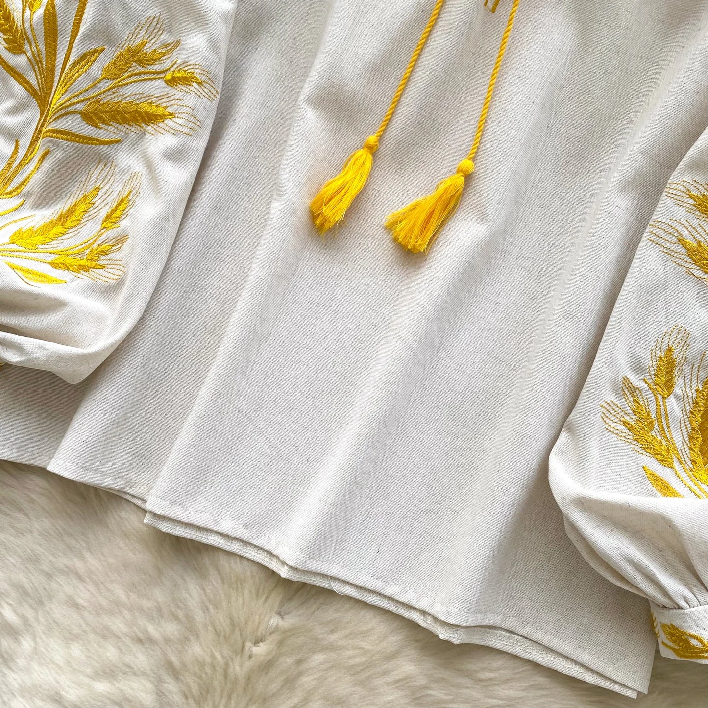 Retro Ethnic Heavy Embroidery Loose Casual round Ne Lantern Sve irt Women's Faionable Base Layer Top