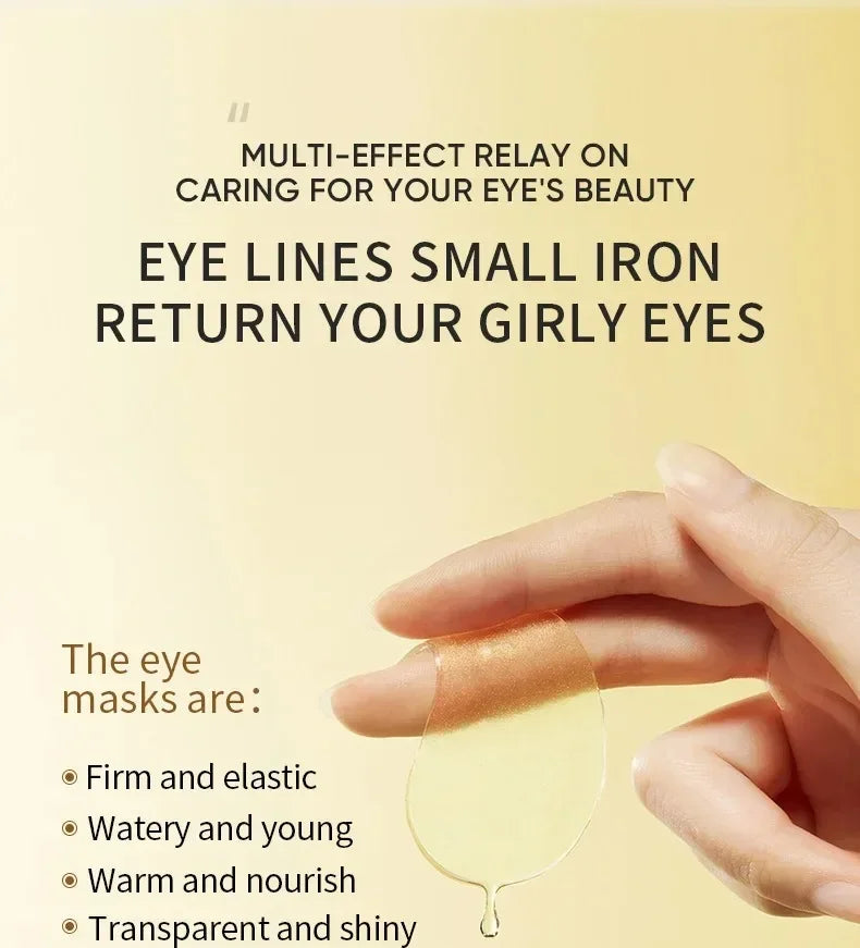 60/120PCS Avocado Gold Eye Masks – Anti-Wrinkle, Moisturizing & Dark Circle Treatment