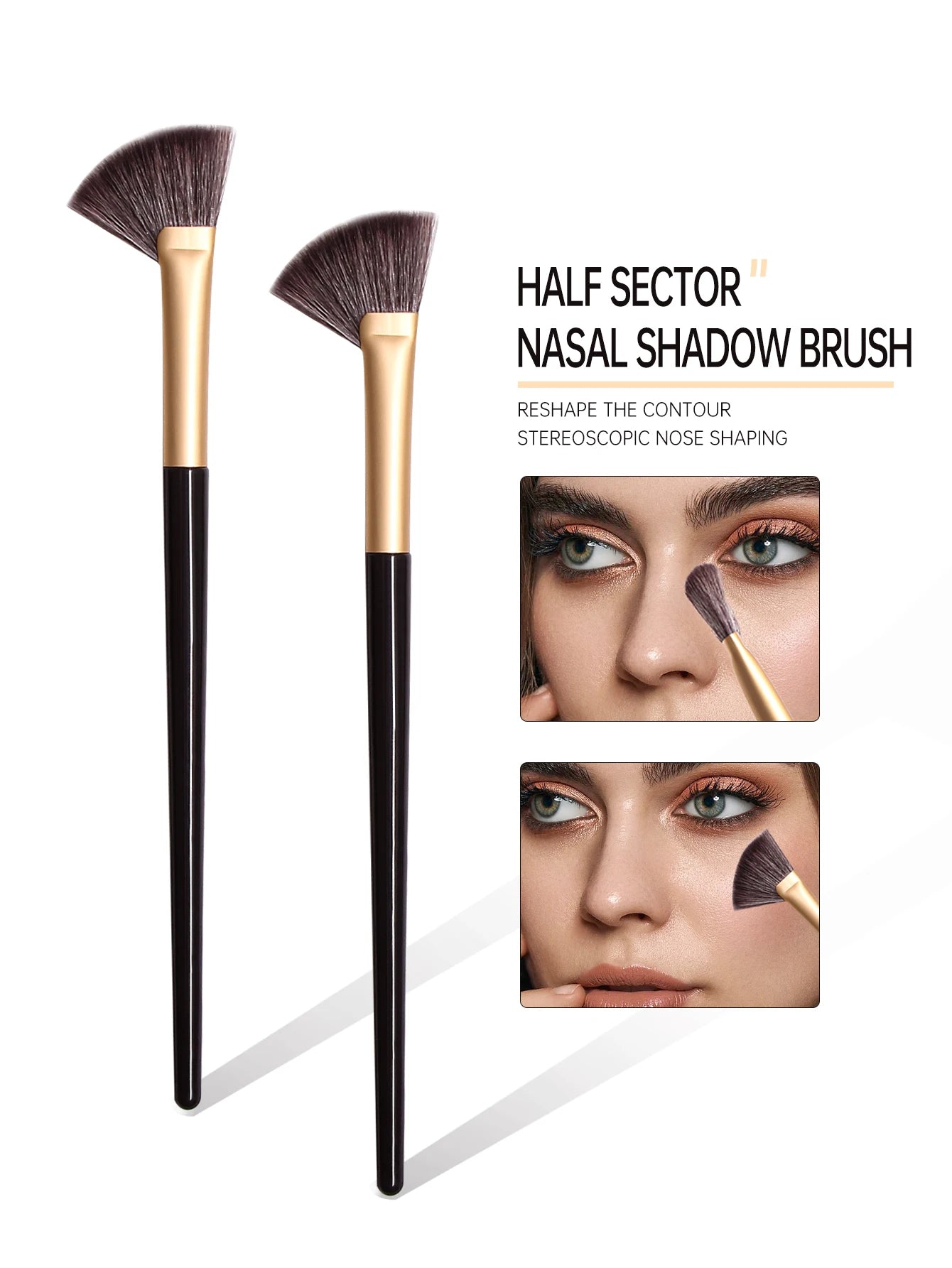 2PCS Angled Nose Contour Brush Set – Soft Sculpting Tools