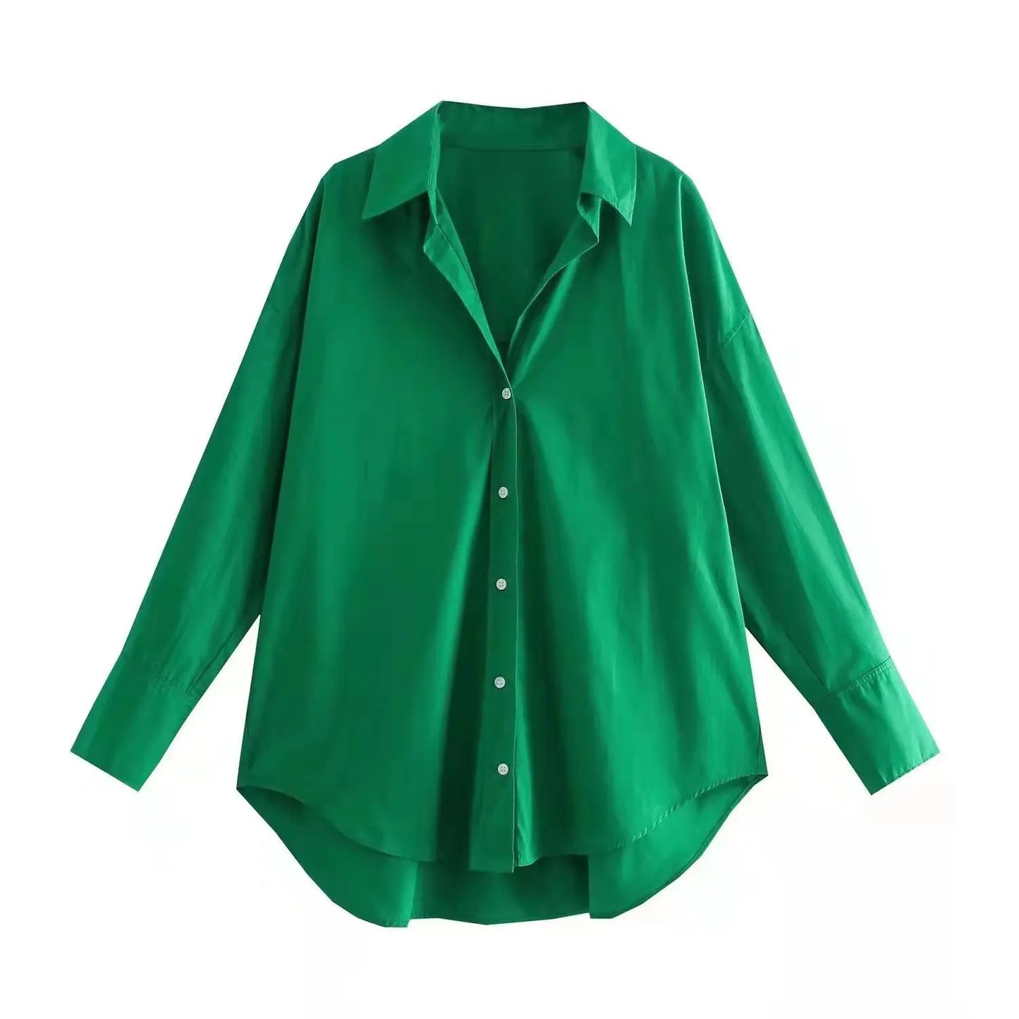 RBB Women's Multicolor Oversized Shirt – Long Sleeve Button-Up Streetwear Blouse (Summer Collection)