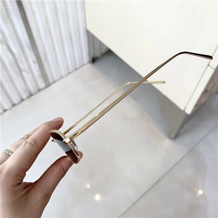 RBB Small Frame Rectangle Sunglasses – Classic Vintage UV400 for Women & Men