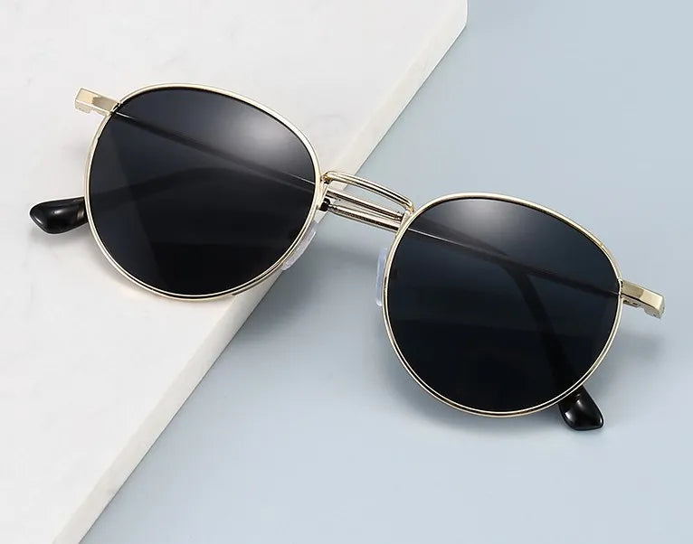 RBB Classic Round Polarized Sunglasses – UV400 Retro Glass Lens for Men & Women