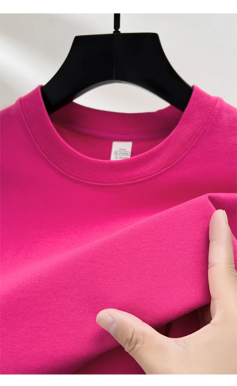 RBB Men’s 100% Pure Cotton Summer T-Shirt – High-End Fashionable Short Sleeve Round Neck, Breathable Half Sleeve Top