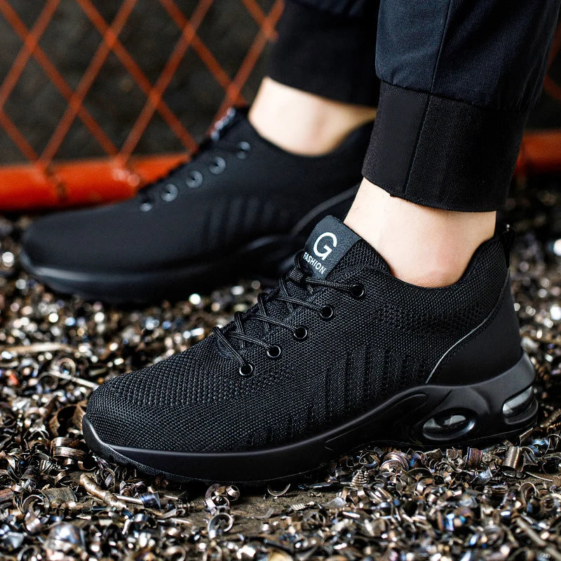RBB Breathable Steel Toe Safety Shoes for Men & Women – Puncture-Resistant Work Sneakers
