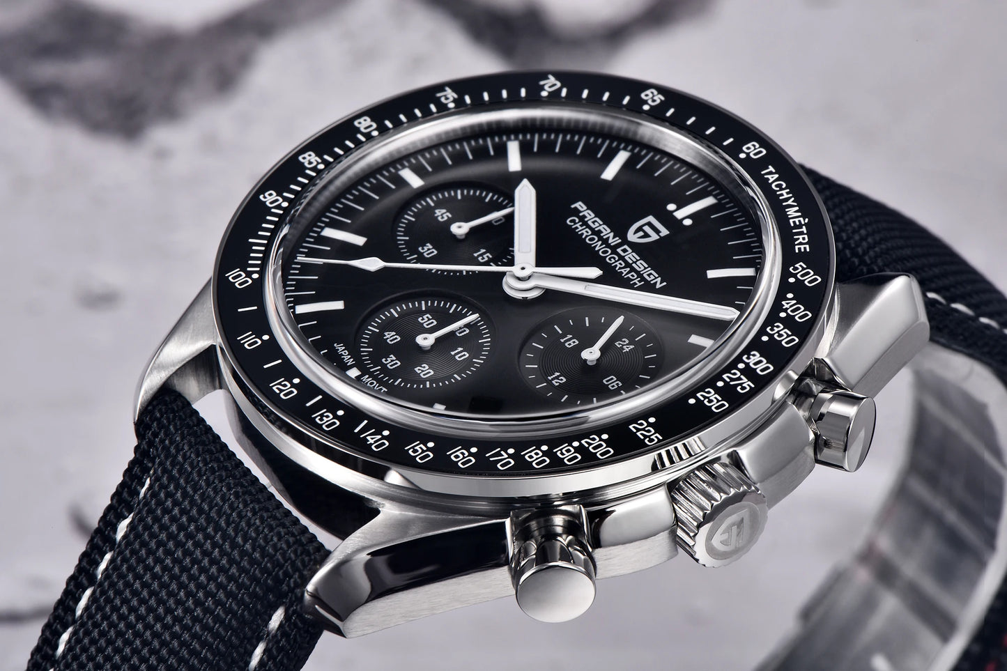 RBB PD-1701 V5 Men’s Chronograph Watch – 2024 Luxury Quartz Sports Timepiece with AR Sapphire Glass & 100M Water Resistance