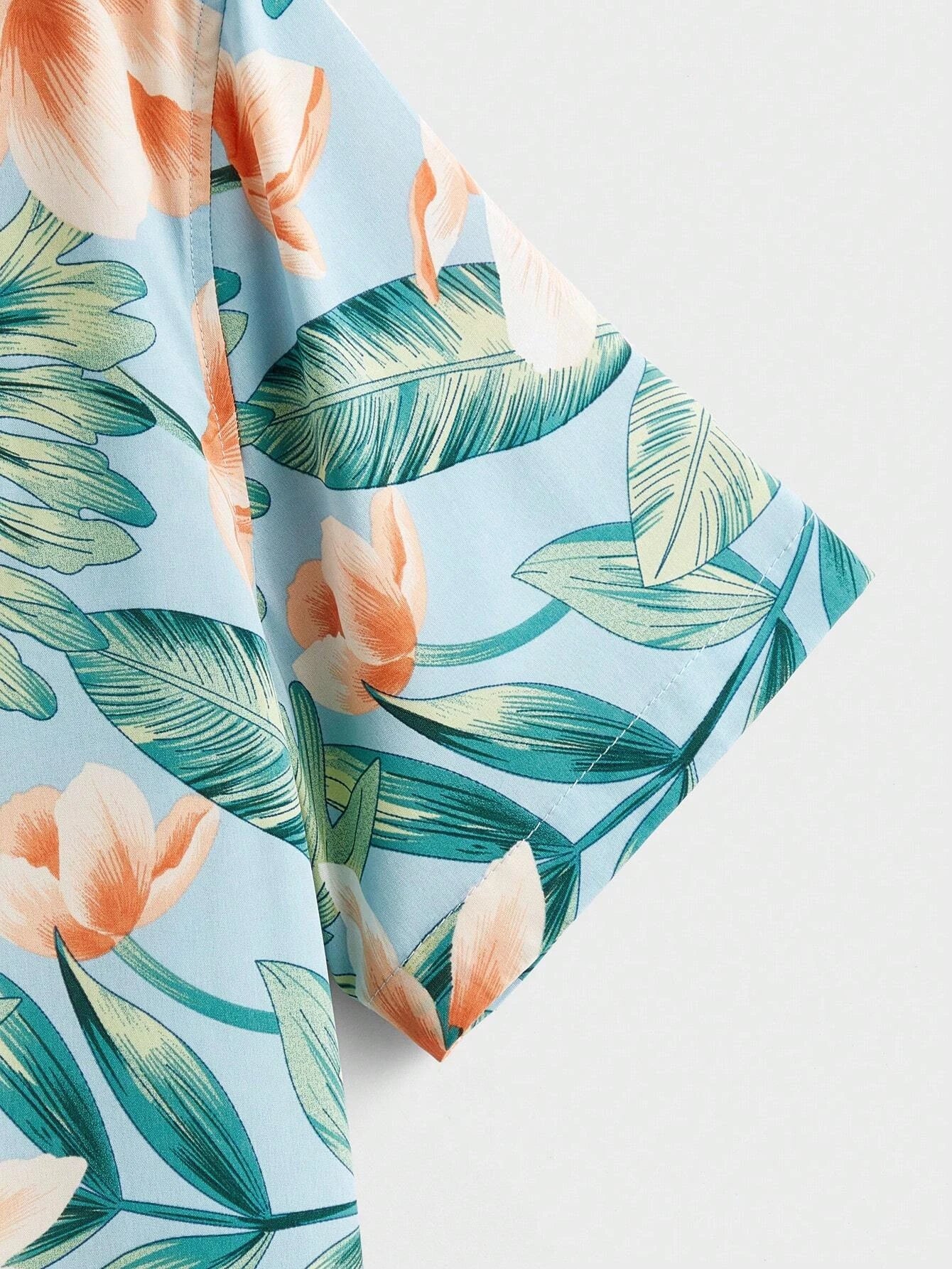 RBB Men’s Coconut Tree Print Shirt – Casual Summer Button-Down