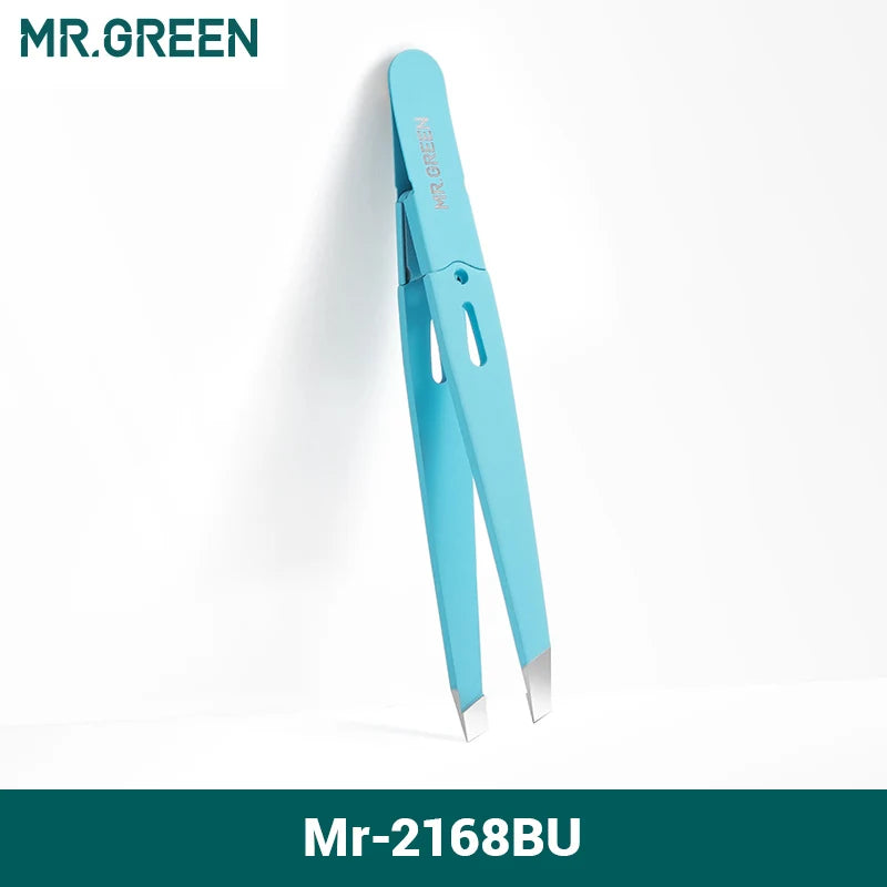 Colorful Stainless Steel Eyebrow Tweezer – Precision Slanted Tip for Fine Hair Removal & Makeup