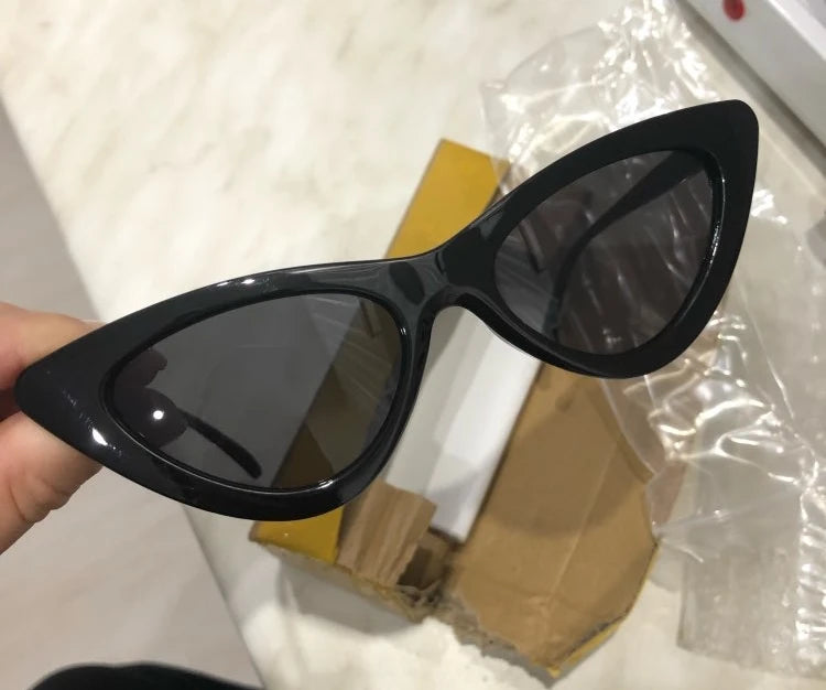 RBB Women’s Cat Eye Vintage Sunglasses – UV400 Small Triangle Leopard Frame