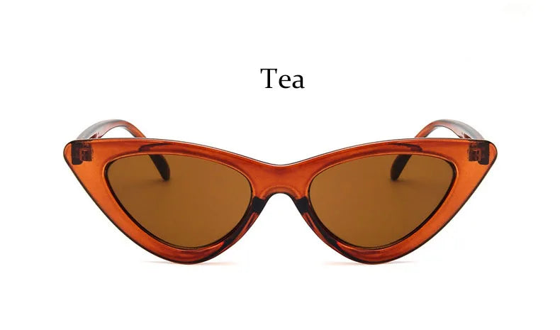 RBB Women’s Cat Eye Vintage Sunglasses – UV400 Small Triangle Leopard Frame