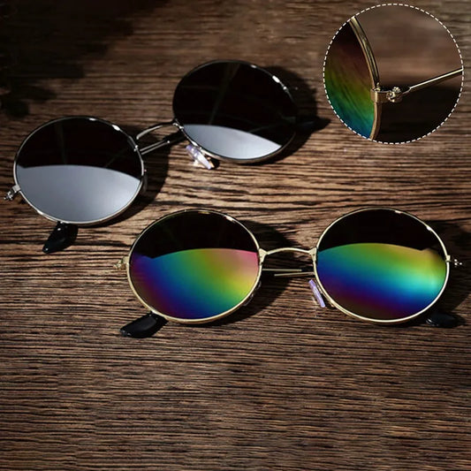 RBB Vintage Steampunk Round Sunglasses – Mirror Lenses for Men & Women