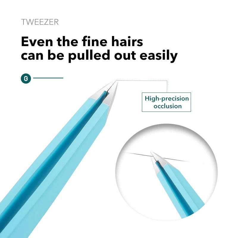 Colorful Stainless Steel Eyebrow Tweezer – Precision Slanted Tip for Fine Hair Removal & Makeup