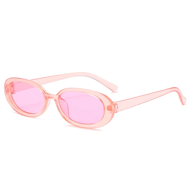 RBB 8-Piece Small Oval Vintage Sunglasses Set for Women – Retro UV400 Classic Shades