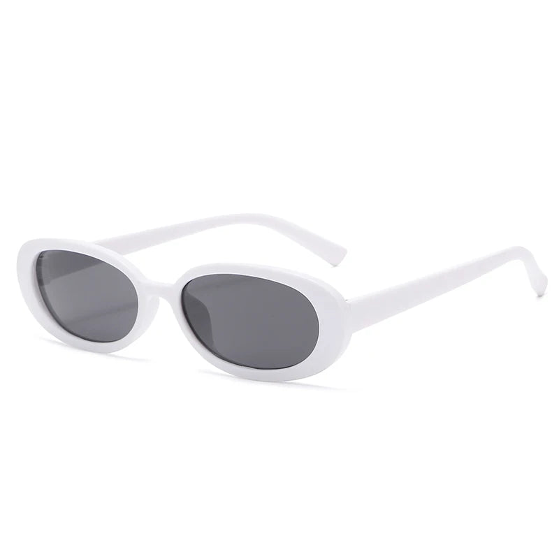 RBB 8-Piece Small Oval Vintage Sunglasses Set for Women – Retro UV400 Classic Shades