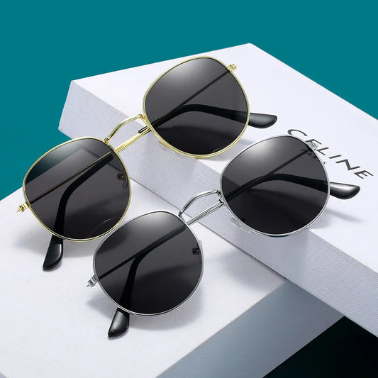 RBB Retro Oval Metal Sunglasses – Women’s Classic Small Frame Designer Eyewear