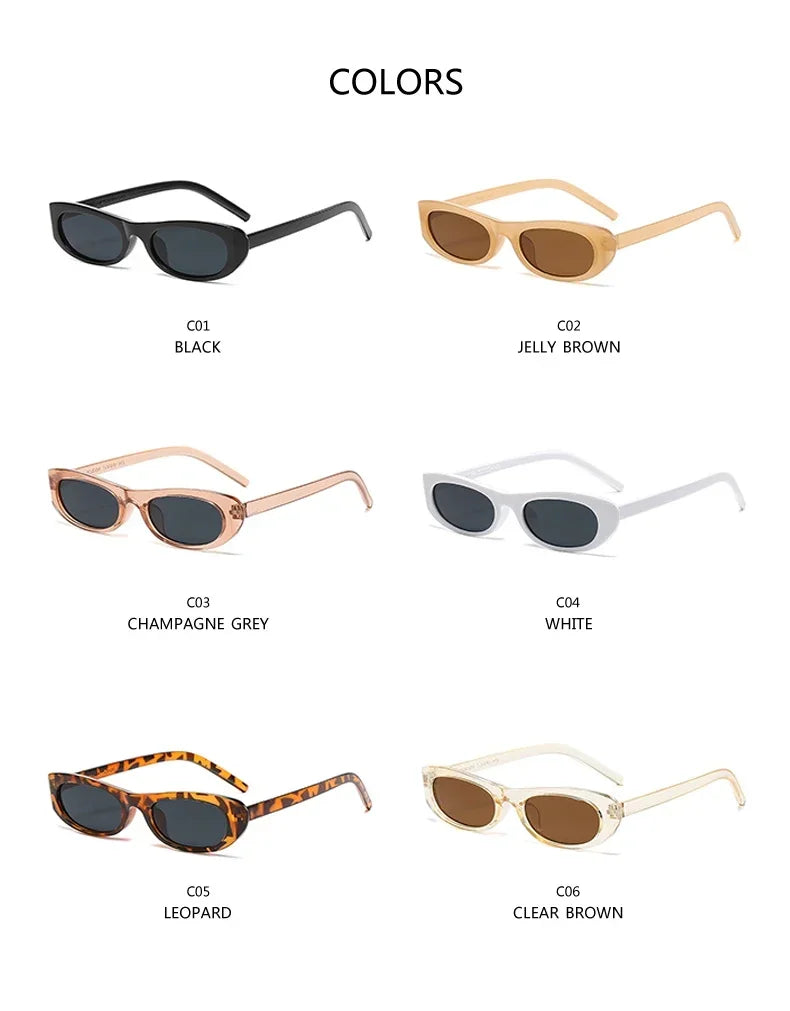 RBB Retro Oval Sunglasses for Women – 2024 Small Frame Street Style Fashion