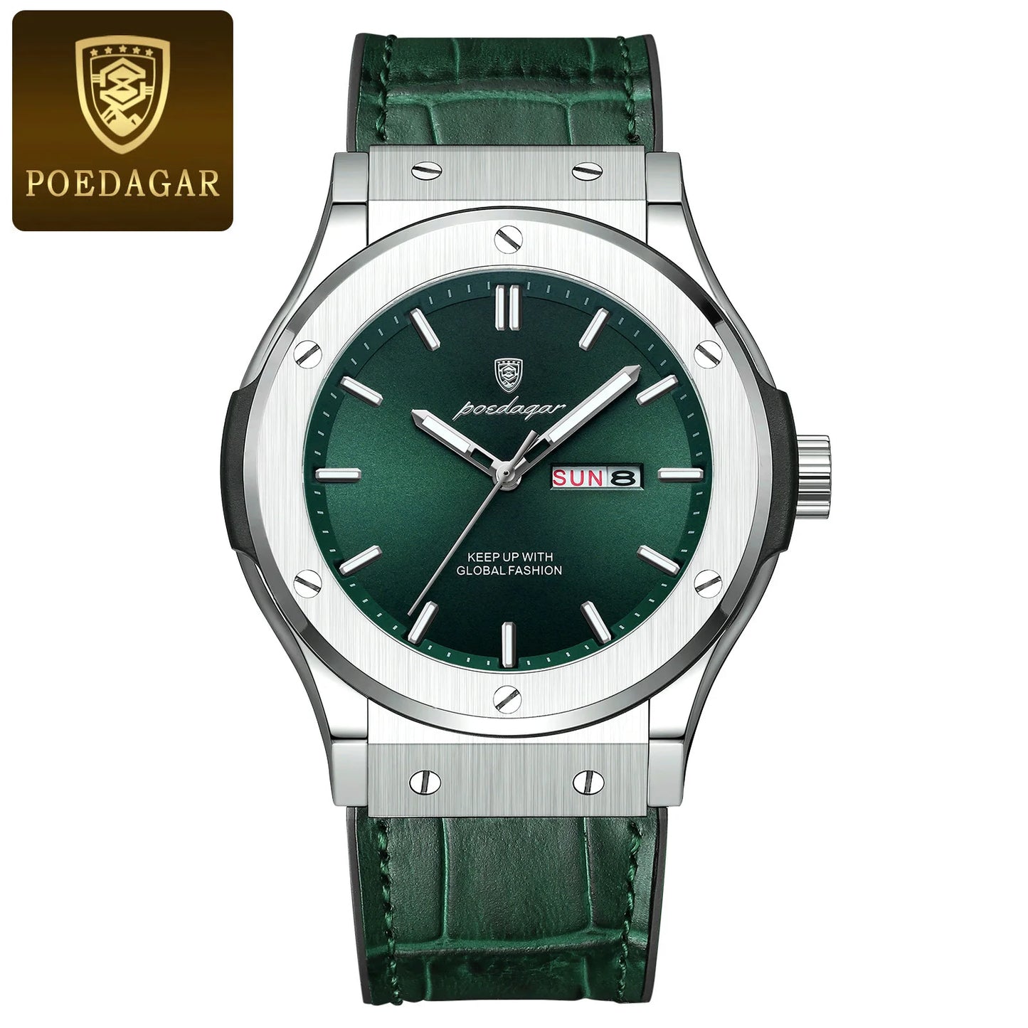 RBB Luxury Business Men’s Quartz Watch – Waterproof, Luminous, Date & Week Display, Silicone Strap