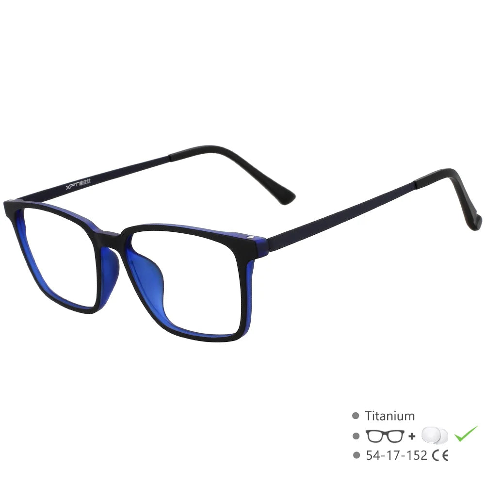 RBB Men's Titanium Optical Glasses – Ultra-Light Frame, Flexible Temples, Custom Prescription Ready