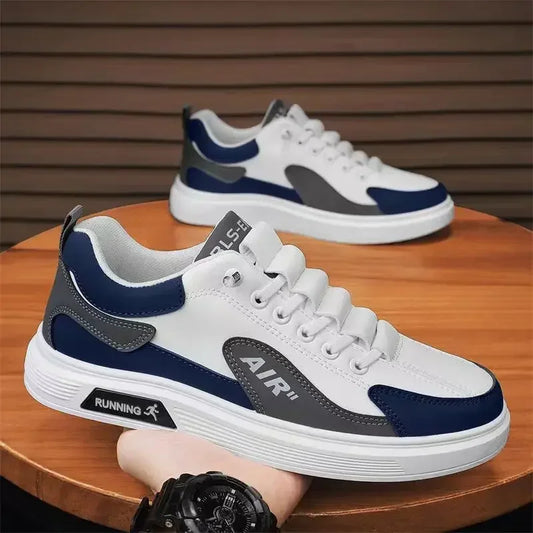 RBB 2025 Summer & Autumn Men’s Leather Low-Cut Running Shoes – Casual Fashion Sports Sneakers