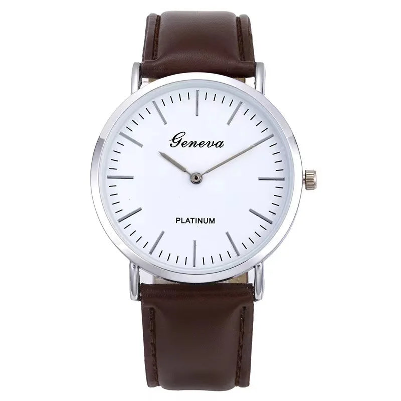 RBB Men’s Business Quartz Watch – High-Quality Leather Belt, Retro Classic Design, Waterproof