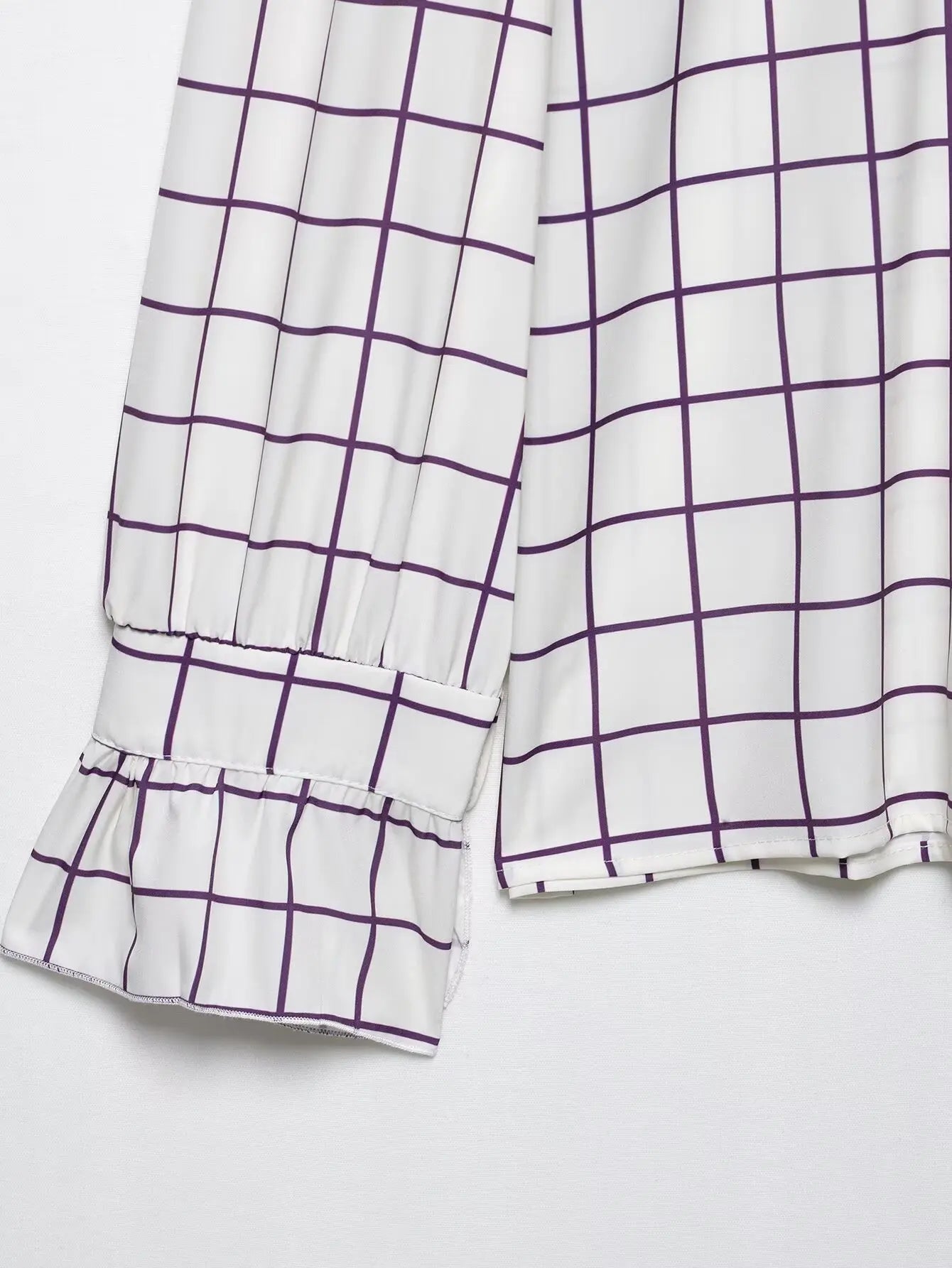 Ruffles Women Sweet Shirts 2025 Fashion Ladies Casual Purple Striped Blouses for Party Female Chic Tops Girls Cute Clothes