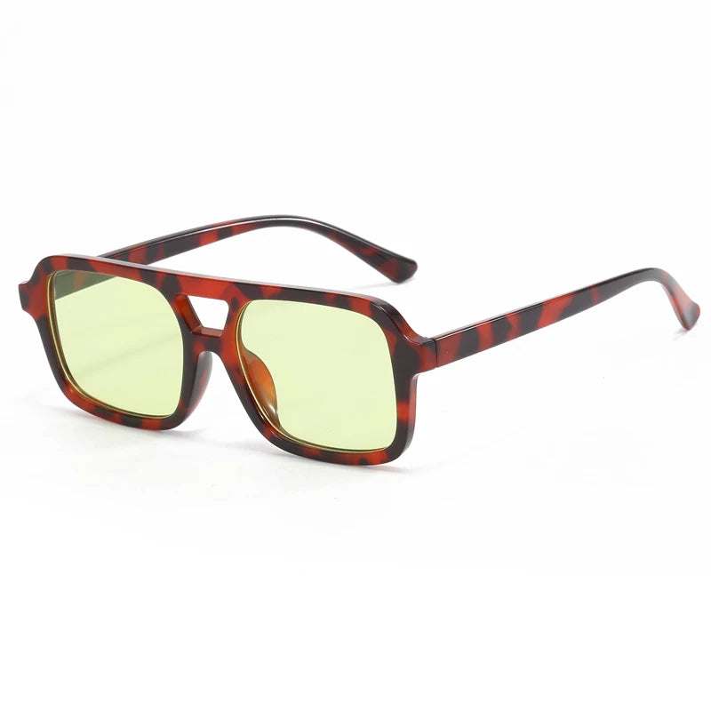 RBB Y2K Double Beam Sunglasses – Small Frame Retro UV Protection Outdoor Eyewear