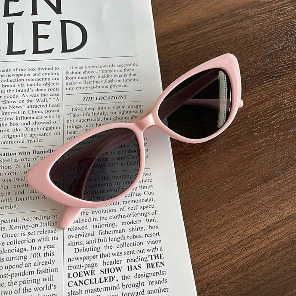 RBB 4PCS Small Cat Eye Sunglasses – Retro Hip-Hop Fashion Eyewear for Women